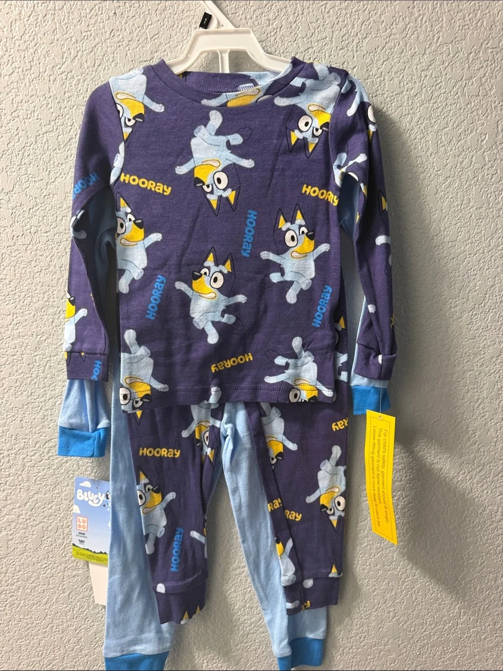 Blue 'Hooray Bluey' Kids Pajama Set 2 sets
